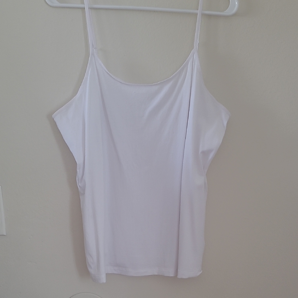 Time and Tru White Fitted Sleeveless Camisole